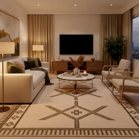 Handmade Eco Friendly Cotton and Wool Handknotted Rug for Conscious Homes